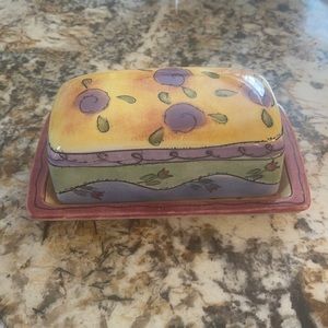 Whimsical butter dish by Sango